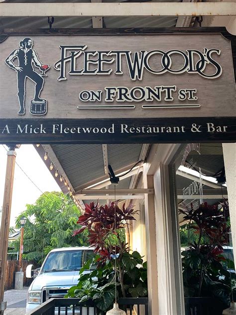 Fleetwoods on front street - Fleetwood's on Front St. is a multi-level venue in the heart of Lahaina, Maui. Our Main Dining Level features Mick Fleetwood memorabilia and is graced with warmth and charm, just like our beloved owner. We also have Lahaina's only Rooftop dining that overlooks the beautiful Pacific Ocean as well as the majestic West Maui Mountains.